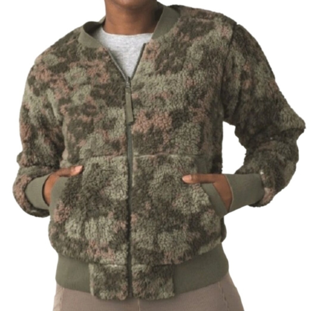 Prana Polar Escape Sherpa Reversible Bomber Jacket Size XL